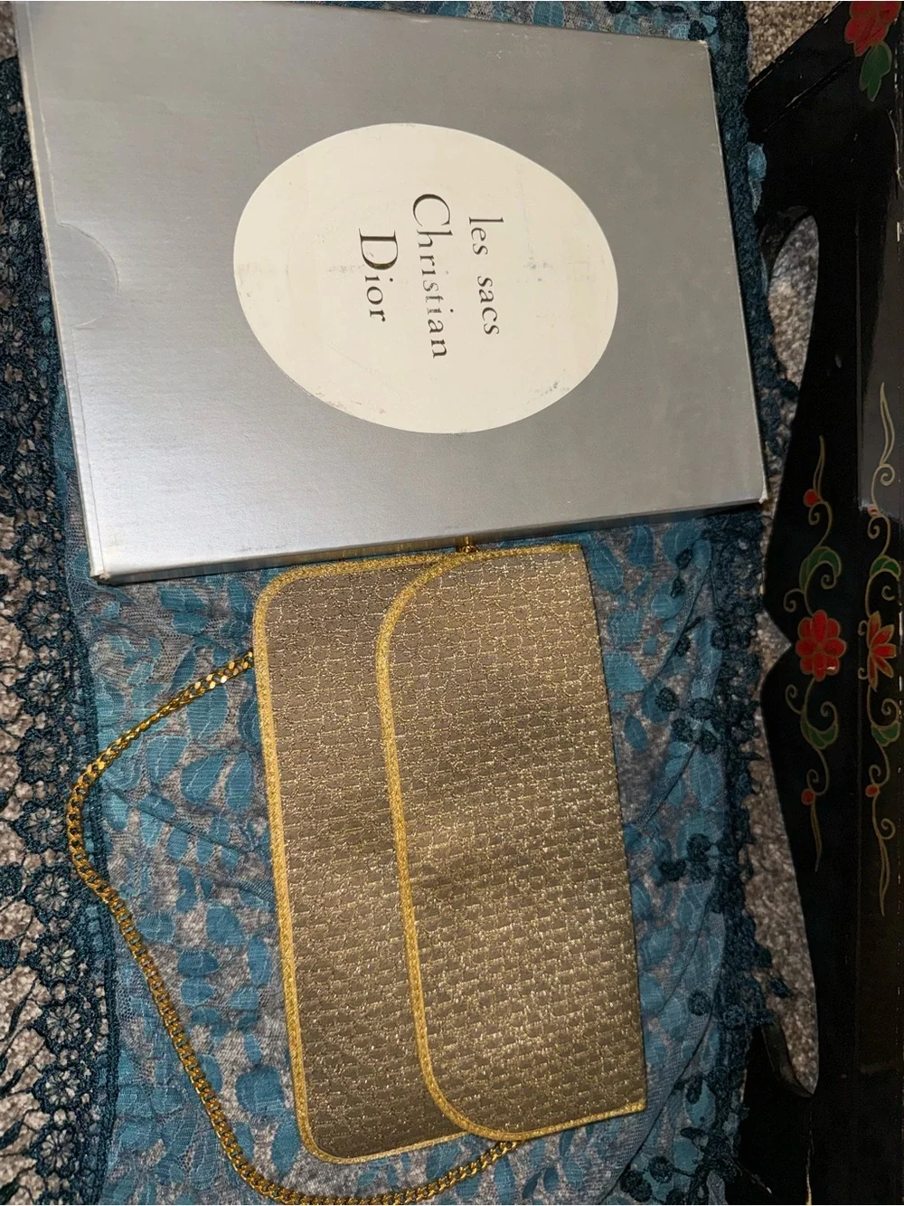 Vintage Christian Dior Metallic Gold France 1960’s-80’s